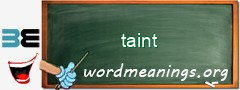 WordMeaning blackboard for taint